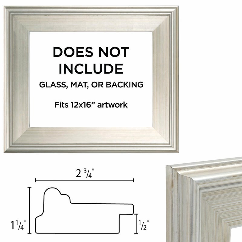 Creative Mark Plein Air Style Frame, Hand Leafed Silver, 12x16-2.75" Wide Moulding with 1/2" Rabbet Depth, Open Back W/O Glazing, Museum Quality, For Art Panels, Stretched Canvas, Pictures & More - Image 3